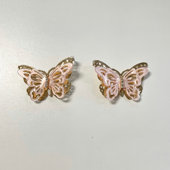 Women's Butterfly Rhinestone Earrings - Picture 3 of 4